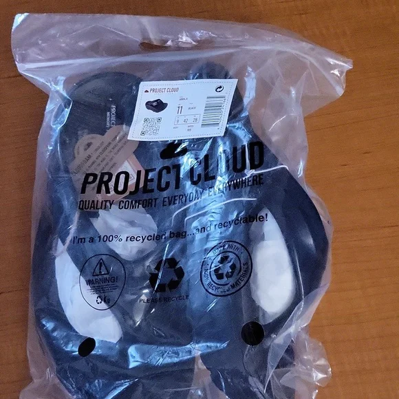 Project Cloud Size 11 Black Platform Flip Flops - Picture 11 of 17